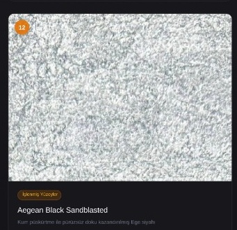 Aegean Black Sandblasted