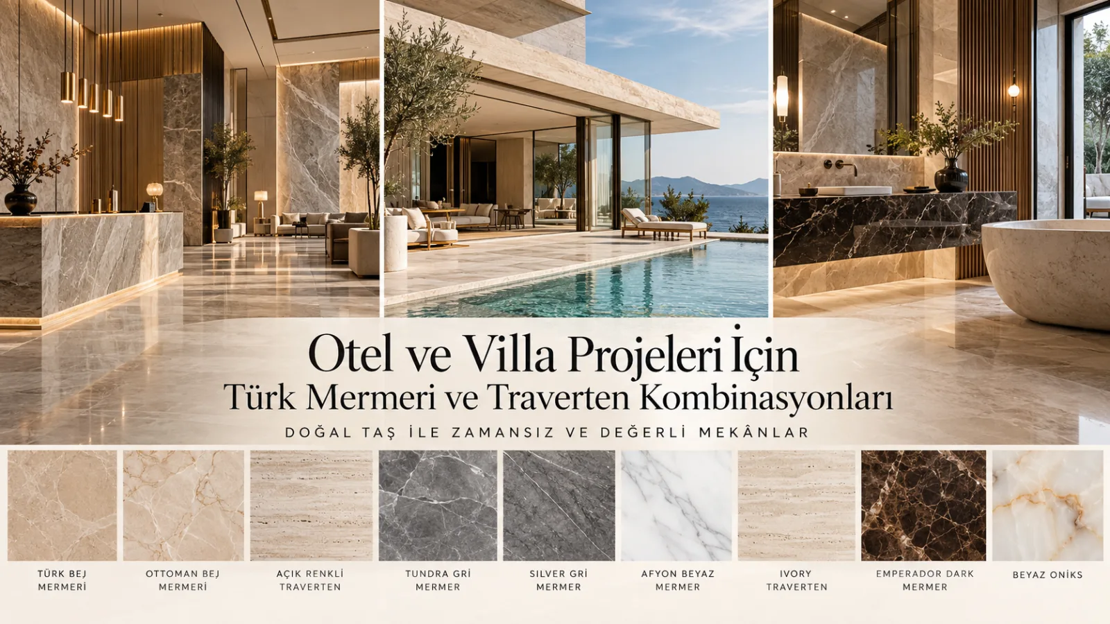 Turkish Marble and Travertine Combinations for Hotel and Villa Projects: 8 Materials Worth Considering
