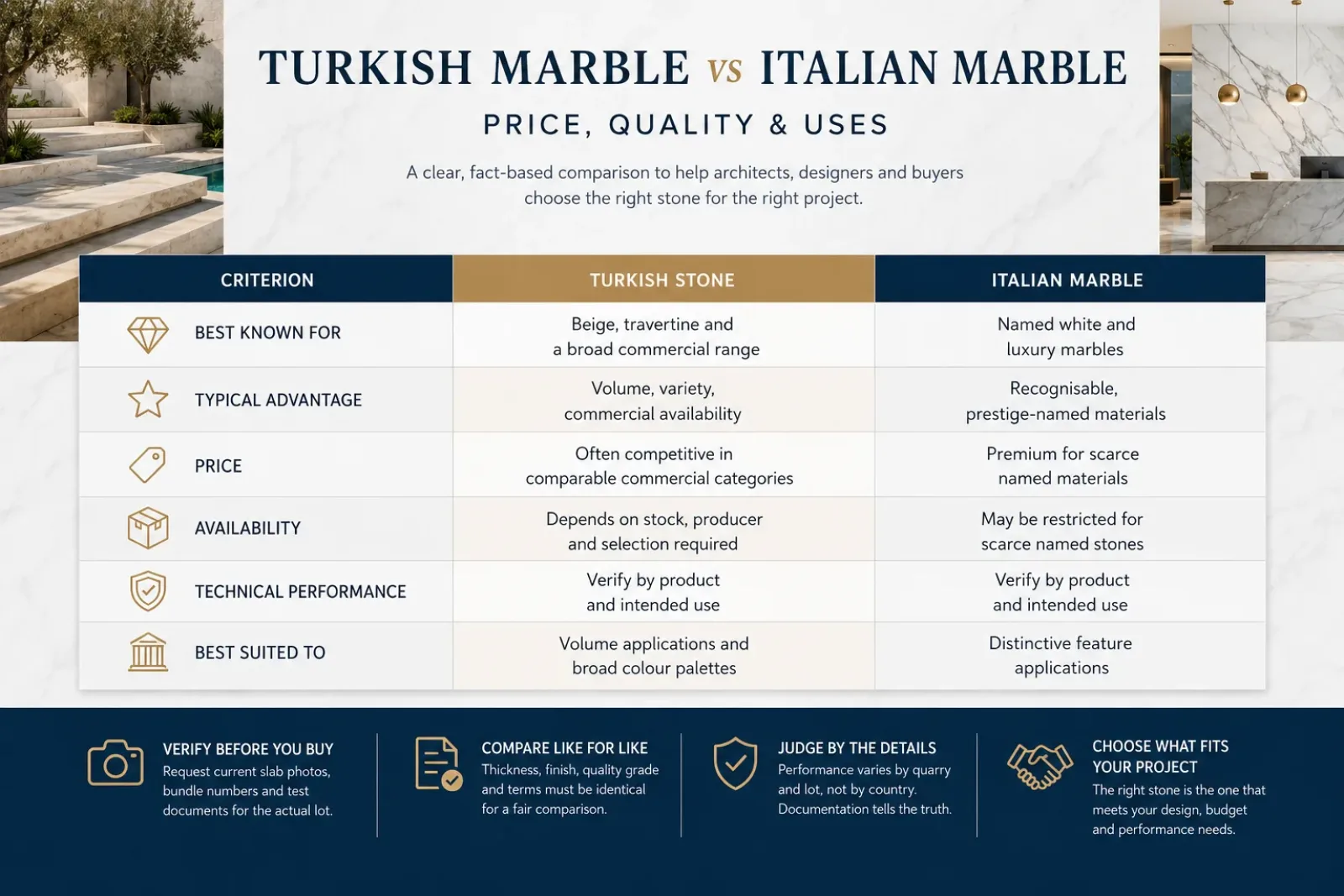 Turkish Marble vs Italian Marble: Price, Quality & Uses